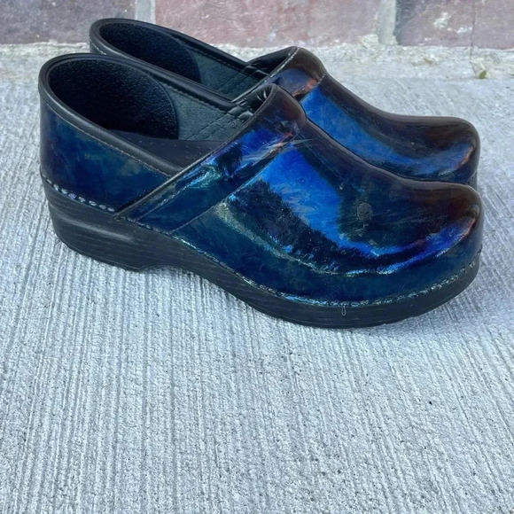 Dansko Metallic Multicolor Artsy Womens Comfort Clogs Size 38 Nursing Healthcare - Picture 2 of 6